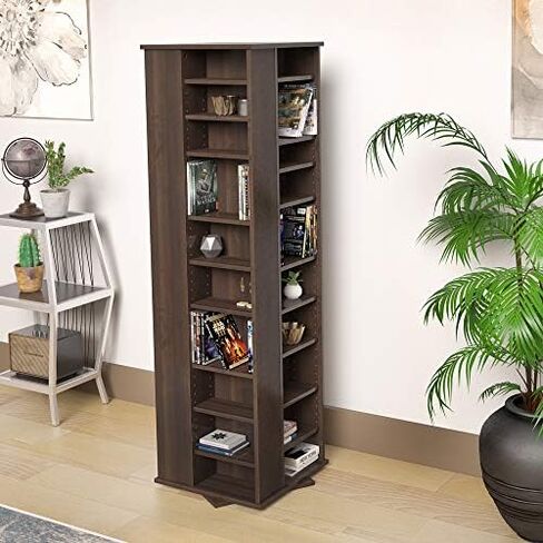 Prepac Large Four-Sided Spinning Tower Storage Cabinet, Espresso in Kuwait
