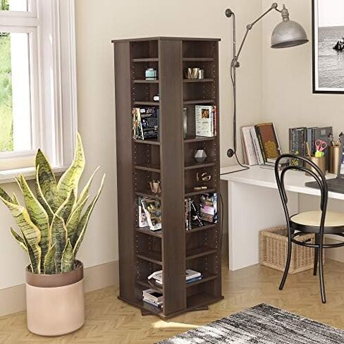 Prepac Large Four-Sided Spinning Tower Storage Cabinet, Espresso in Kuwait