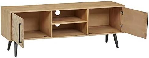 Amazon Brand – Rivet Fulton Rustic Media Cabinet, 63"W, Natural Acacia Accents in Saudi Arabia