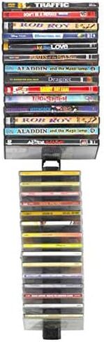 رف تخزين وسائط Atlantic Media Stix, يثبت على الحائط CD/DVD ، عبوة من 4 قطع PN 152000 بوصة أسود in Kuwait