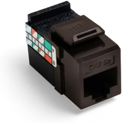Leviton 5G108-RB5 GIGAMAX CAT 5E UTP JACK, BROWN in Saudi Arabia
