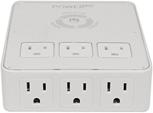 Panamax P360 Dock 6-Outlet Wall Tap/Charging Station, White, 6.8" x 2.9" x 5" in Saudi Arabia