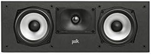 Polk Monitor XT30 Compact Center Channel Speaker - Hi-Res Audio Certified, Dolby Atmos & DTS:X Compatible, 1" Terylene Tweeter & Dual 5.25" Dynamically Balanced Woofer, Midnight Black in Saudi Arabia