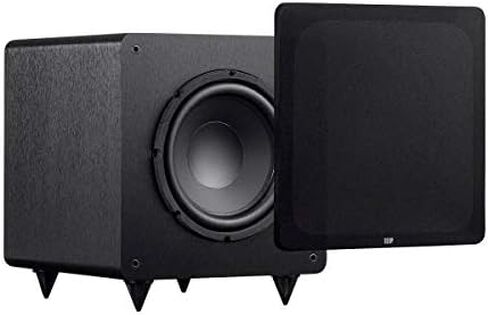 Monoprice SW-10 150 Watt RMS (300 Watt Peak) مضخم صوت يعمل بالطاقة 10 بوصة، تصميم مستورد، تحكم متغير في الطور، مرشح تمرير منخفض متغير، للمسرح المنزلي in Saudi Arabia