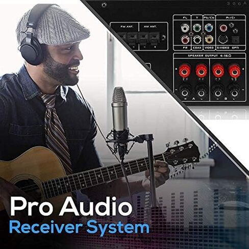 4 Channel Pre Amplifier Receiver - 1000 Watt Rack Mount Bluetooth Home Theater-Stereo Surround Sound Preamp Receiver W/Audio/Video System, CD/DVD Player, AM/FM Radio, MP3/USB Reader - Pyle PD1000BT in Saudi Arabia