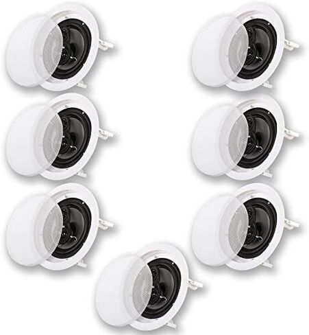 Acoustic Audio CS-IC63 in Ceiling 6.5" Home Theater 7 Speaker Set 3 Way 2100 Watt CS-IC63-7S in Saudi Arabia