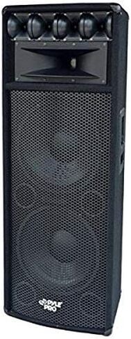 Portable Cabinet PA Speaker System - 1600 Watt Outdoor Sound System Vehicle Stereo Speakers w/ Dual 12" Woofers, 3.4" Piezo Tweeters, 5"x12" Super Horn Midrange, Crossover Network - PylePro PADH212 in Kuwait