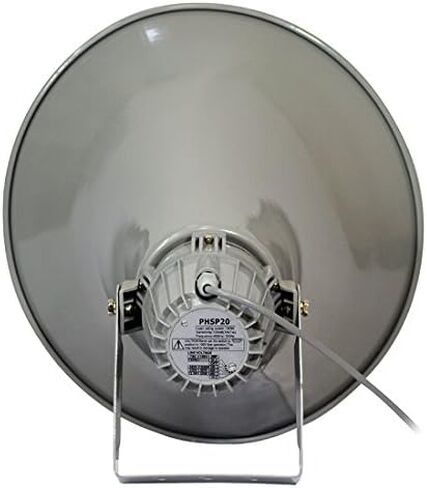 Indoor Outdoor PA Horn Speaker - 19.5" 100W Power Compact Loud Sound Megaphone w/ 400Hz-5KHz Frequency, 16 Ohm, 100V/70V Transformer, Mounting Bracket - 100V/70V Audio System - PyleHome PHSP20 in Saudi Arabia