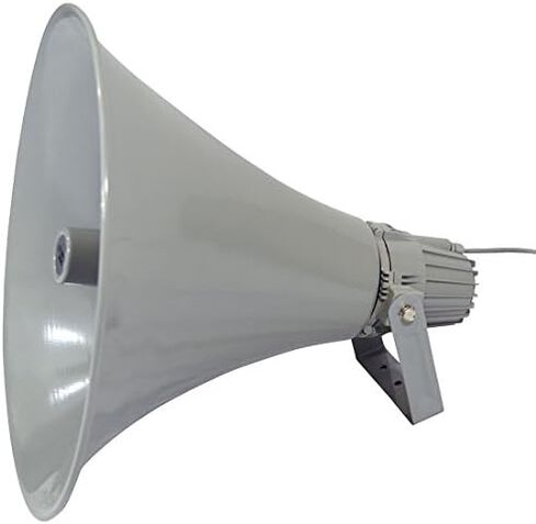 Indoor Outdoor PA Horn Speaker - 19.5" 100W Power Compact Loud Sound Megaphone w/ 400Hz-5KHz Frequency, 16 Ohm, 100V/70V Transformer, Mounting Bracket - 100V/70V Audio System - PyleHome PHSP20 in Saudi Arabia