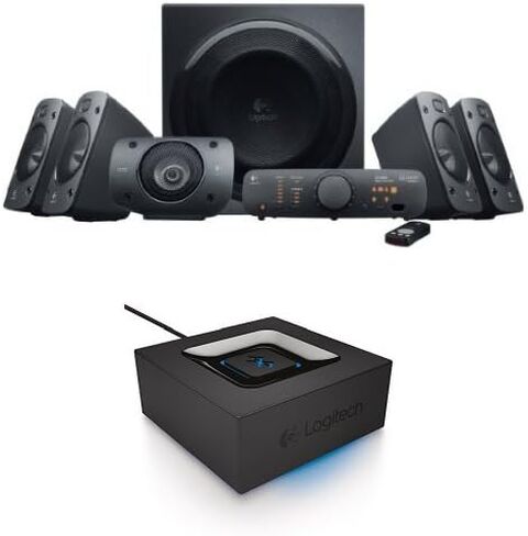 حزمة نظام مكبرات الصوت المحيطي Logitech Z906 مع محول صوت بلوتوث in Saudi Arabia