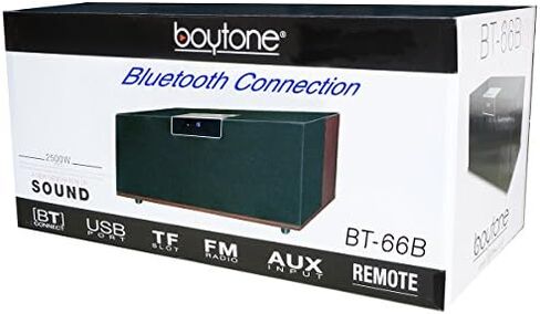 Boytone BT-66B، 100 وات نظام مسرح هاي فاي المنزلي عالي الجودة، مكبر صوت قوي، صوت شفاف، مضخم صوت 16.5 سم بالإضافة إلى 3 بوصات × 4 متوسط / تويتر، راديو إف إم، يو إس بي، فتحة SD in Saudi Arabia