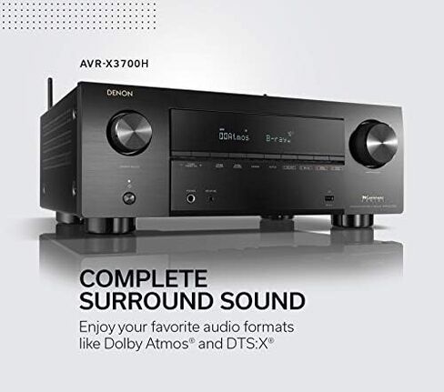 دينون جهاز استقبال AVR-X3700H 8K UHD 9.2 قناة (105 واط × 9) موديل 2020 - صوت وفيديو ثلاثي الابعاد مع تقنية اي ماكس معززة، مصمم للالعاب وبث الموسيقى واليكسا + هيوس (توقف الشركة المصنعة) in Kuwait