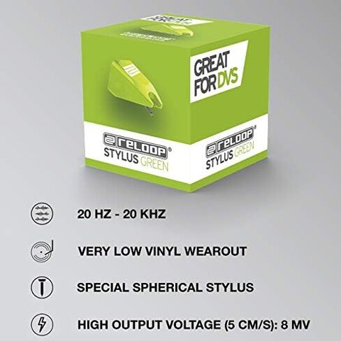 Reloop Replacement Stylus for Concorde Green Turntable Cartridge, Green in Kuwait