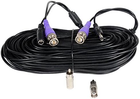 VideoSecu HD Security Camera Cable Pre-made All-in-One BNC Video Power Extension Wire Cord with BNC RCA Connectors for 720P 960P 960H CCTV Surveillance Camera DVR System in Saudi Arabia