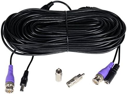 VideoSecu HD Security Camera Cable Pre-made All-in-One BNC Video Power Extension Wire Cord with BNC RCA Connectors for 720P 960P 960H CCTV Surveillance Camera DVR System in Saudi Arabia