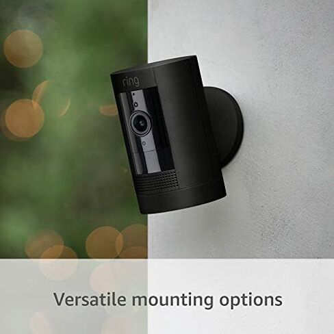 Ring Outdoor Cam (Stick Up Cam) | Weather-Resistant Outdoor Camera, Live View, Color Night Vision, Two-Way Talk, Motion alerts, Works with Alexa | White in Kuwait
