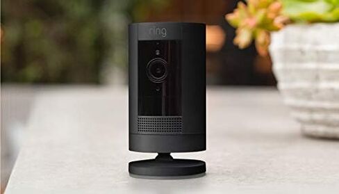 Ring Outdoor Cam (Stick Up Cam) | Weather-Resistant Outdoor Camera, Live View, Color Night Vision, Two-Way Talk, Motion alerts, Works with Alexa | White in Kuwait