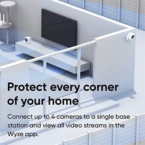 كاميرا Wyze Cam الخارجية v2، كاميرا منزلية ذكية خالية من الأسلاك بدقة 1080 بكسل داخلية/خارجية مع رؤية ليلية ملونة، صوت ثنائي الاتجاه، متوافقة مع Alexa وGoogle in Kuwait