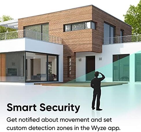 كاميرا Wyze Cam الخارجية v2، كاميرا منزلية ذكية خالية من الأسلاك بدقة 1080 بكسل داخلية/خارجية مع رؤية ليلية ملونة، صوت ثنائي الاتجاه، متوافقة مع Alexa وGoogle in Kuwait