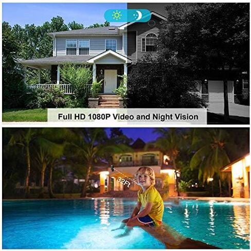 LaView Security Camera Outdoor,Rechargeable Battery Powered 9600mAh,Wireless Security Camera Waterproof, WiFi Camera 1080P HD,Include 1 32GB SD Card,AI Motion Detection,Night Vision,USA Cloud Service… in Kuwait