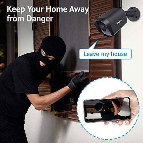 كاميرا LaView Security في الهواء الطلق بدقة 1080 بكسل عالية الدقة، كاميرات Wi-Fi، كاميرات أمان منزلية مع كشف الحركة، صوت ثنائي الاتجاه، رؤية ليلية، بروتوكول ONVIF، متوافق مع Alexa، فتحة بطاقة Micro SD والتخزين السحابي الأمريكي in Kuwait