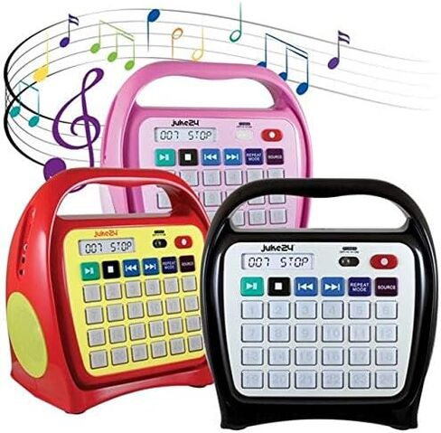 Hamilton Buhl Juke24 Portable Digital Jukebox with CD Player & Karaoke Function, Red/Yellow in Saudi Arabia