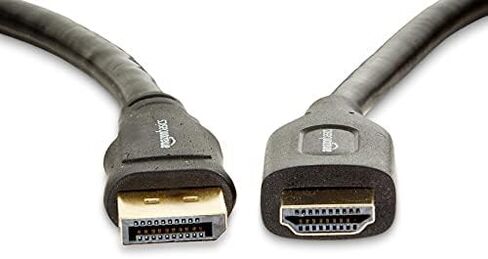 Amazon Basics DisplayPort (Source) to HDMI (Display) Cable, Uni-Directional, 3 Foot, Black in Saudi Arabia