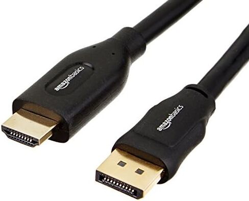 Amazon Basics DisplayPort (Source) to HDMI (Display) Cable, Uni-Directional, 3 Foot, Black in Saudi Arabia