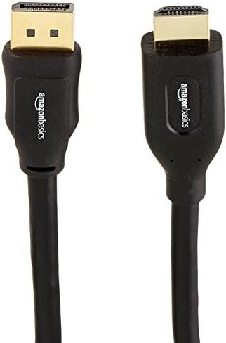 Amazon Basics DisplayPort (Source) to HDMI (Display) Cable, Uni-Directional, 3 Foot, Black in Saudi Arabia