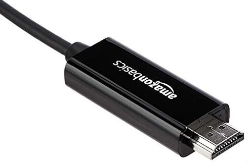 Amazon Basics Premium Aluminum USB-C (Source) to HDMI (Display) Cable Adapter (Thunderbolt 3 Compatible) 4K@60Hz, 3-Foot, Black in Kuwait