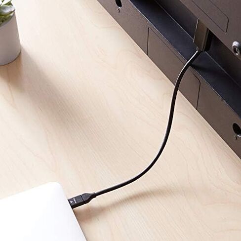 Amazon Basics Premium Aluminum USB-C (Source) to HDMI (Display) Cable Adapter (Thunderbolt 3 Compatible) 4K@60Hz, 3-Foot, Black in Kuwait
