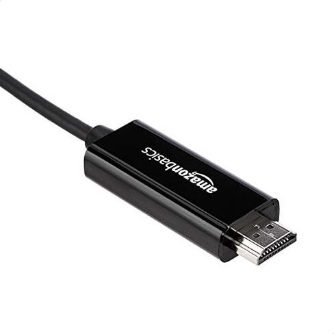 Amazon Basics Premium Aluminum USB-C (Source) to HDMI (Display) Cable Adapter (Thunderbolt 3 Compatible) 4K@60Hz, 3-Foot, Black in Kuwait
