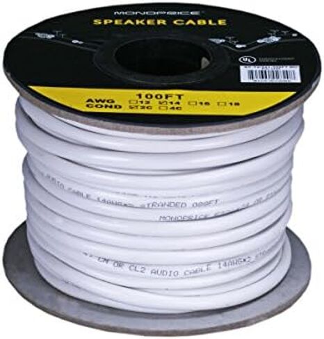 Monoprice 102816 50-Feet 12AWG CL2 Rated 2-Conductor Loud Speaker Cable in Kuwait