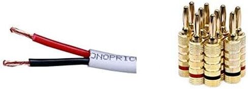 Monoprice 102816 50-Feet 12AWG CL2 Rated 2-Conductor Loud Speaker Cable in Kuwait