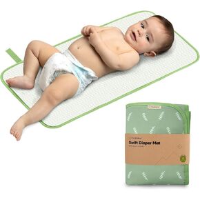 Portable Diaper Changing Pad - Waterproof Foldable Baby Changing Mat - Travel Diaper Change Mat - Lightweight Changing Pads for Baby - Baby Changer - Machine Washable (Acacia)