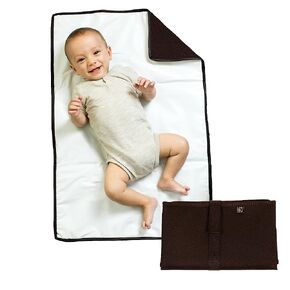 J.L. Childress Full Body Portable Changing Pad - Baby Diaper Changing Pad for Travel - Padded, Waterproof, Foldable - Extra-Large 19" x 30" - Black