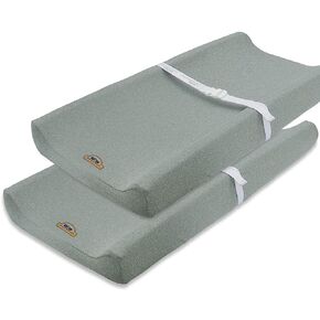 BlueSnail Plush Super Soft and Comfy Changing Pad Cover Change Table Cradle Bassinet Sheets for Baby 2-Pack(Navy+Gray) in Saudi Arabia