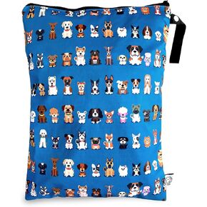 Washable and Reusable Wet Bag Diaper Bag Water Resistant Swimming Bag Travel Toiletries Pouch Bears Cats Zippered 12.6'' x 16.5'' in Saudi Arabia