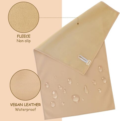 Owlowla Changing Pad Portable Diaper Mat Baby Travel Changing Liner,2 Pack | Soft Waterproof Vegan Leather Fabric,Size 30"x16" for Newborns Toddlers,Gift for Baby Boys Girls,Classic Brown&Brush Strokes in Saudi Arabia