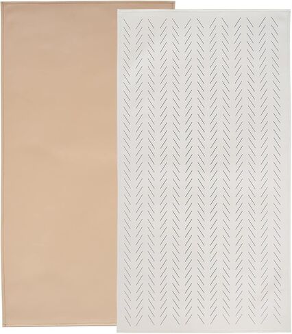 Owlowla Changing Pad Portable Diaper Mat Baby Travel Changing Liner,2 Pack | Soft Waterproof Vegan Leather Fabric,Size 30"x16" for Newborns Toddlers,Gift for Baby Boys Girls,Classic Brown&Brush Strokes in Saudi Arabia