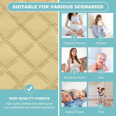 مجموعة من 6 بطانات تغيير حفاضات الأطفال المقاومة للماء من Sunny zzzZZ - بطانات غطاء طاولة تغيير مبطنة وسميكة للغاية - متينة وسهلة التنظيف - بيضاء - 23 بوصة × 11 بوصة in Kuwait