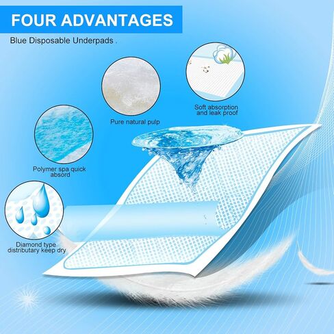 Zdolmy Baby Disposable Changing Pad, 20Pack Soft Waterproof Mat, Portable Diaper Changing Table & Mat, Leak-Proof Breathable Underpads Mattress Play Pad Sheet Protector(13'' 18'') in Saudi Arabia