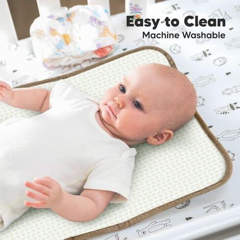 KeaBabies Portable Diaper Changing Pad, Easy Wipe Clean, 25x13 (Black Geo) | Foldable Waterproof Baby Changing Mat for Diaper Bag, Compact, Lightweight, Newborn, Infant, Baby Changer Travel Essential in Saudi Arabia