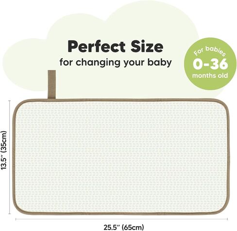 KeaBabies Portable Diaper Changing Pad, Easy Wipe Clean, 25x13 (Black Geo) | Foldable Waterproof Baby Changing Mat for Diaper Bag, Compact, Lightweight, Newborn, Infant, Baby Changer Travel Essential in Saudi Arabia
