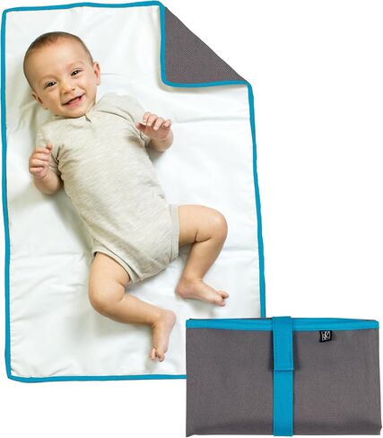 J.L. Childress Full Body Portable Changing Pad for Babies - Diaper Changing Mat for Travel, Baby Accessory Essentials, Wipeable & Water-Resistant, Foldable & Compact, Fully Padded, Extra Large - Black in Saudi Arabia