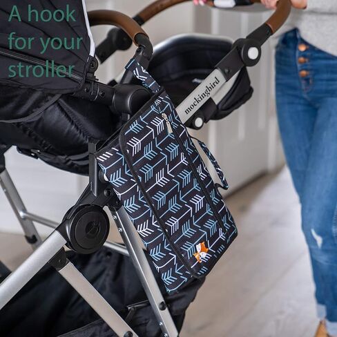 Lil Fox Portable Diaper Changing Pad - One-Hand Design - Grey Arrows in Saudi Arabia