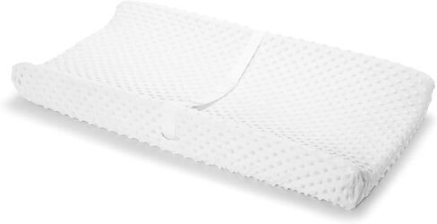 Munchkin® Secure Grip Waterproof Baby Changing Pad for Dresser, Wipeable Contoured Diaper Changing Mat with Safety Straps and Non-Slip Grip, 14.75 x 31, White in Saudi Arabia
