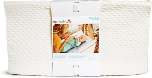Munchkin® Secure Grip Waterproof Baby Changing Pad for Dresser, Wipeable Contoured Diaper Changing Mat with Safety Straps and Non-Slip Grip, 14.75 x 31, White in Saudi Arabia