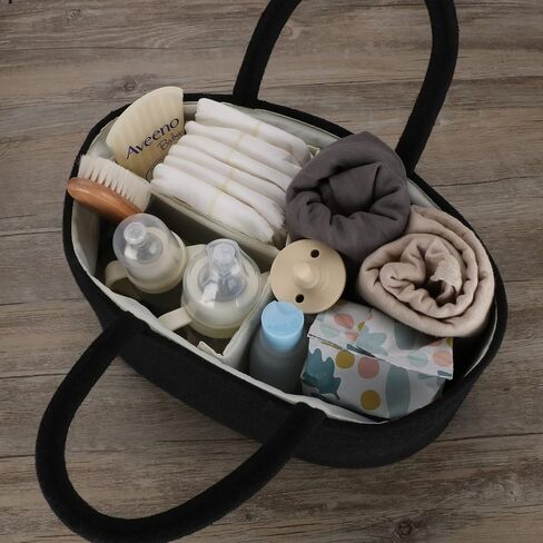 Large Baby Diaper Caddy Organizer for Girl Boy Rope Nursery Storage Bin Basket Portable Holder Tote Bag for Changing Table Car Travel Baby Shower Gifts basket dark green in Saudi Arabia