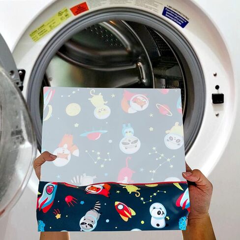 Washable and Reusable Wet Bag Diaper Bag Water Resistant Swimming Bag Travel Toiletries Pouch Bears Cats Zippered 12.6'' x 16.5'' in Saudi Arabia